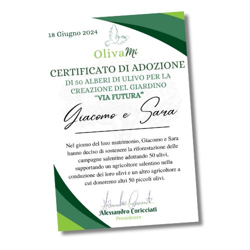 bomboniere solidali certificato di adozione matrimonio